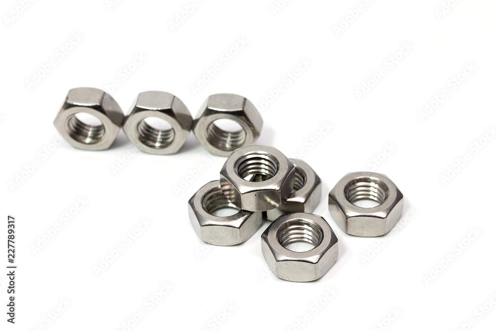 Steel nut for industrial assembly work Steel nut for industrial assembly work