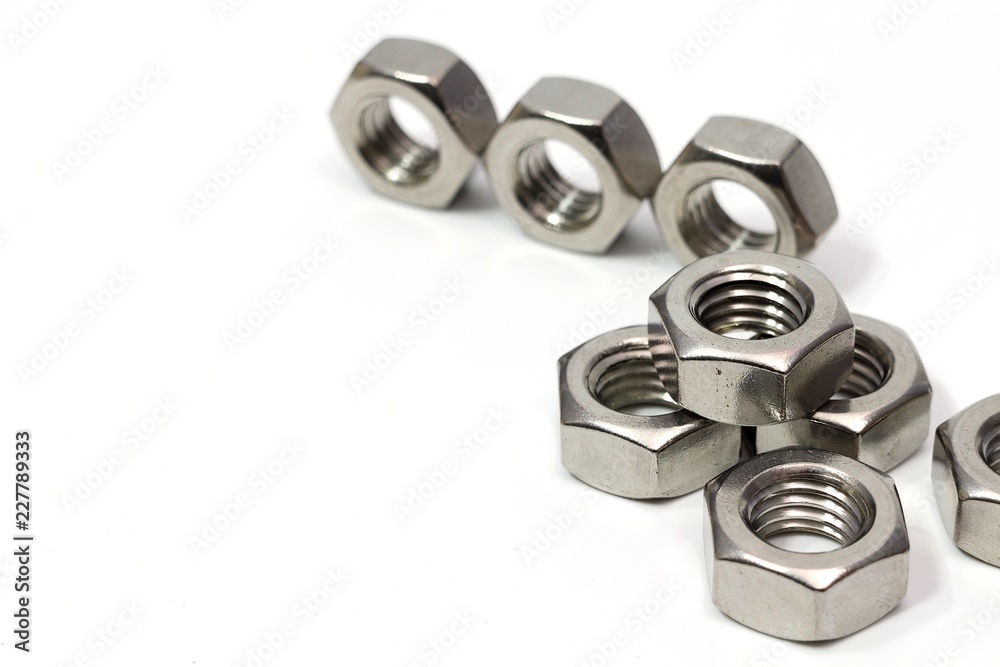 Steel nut for industrial assembly work Steel nut for industrial assembly work
