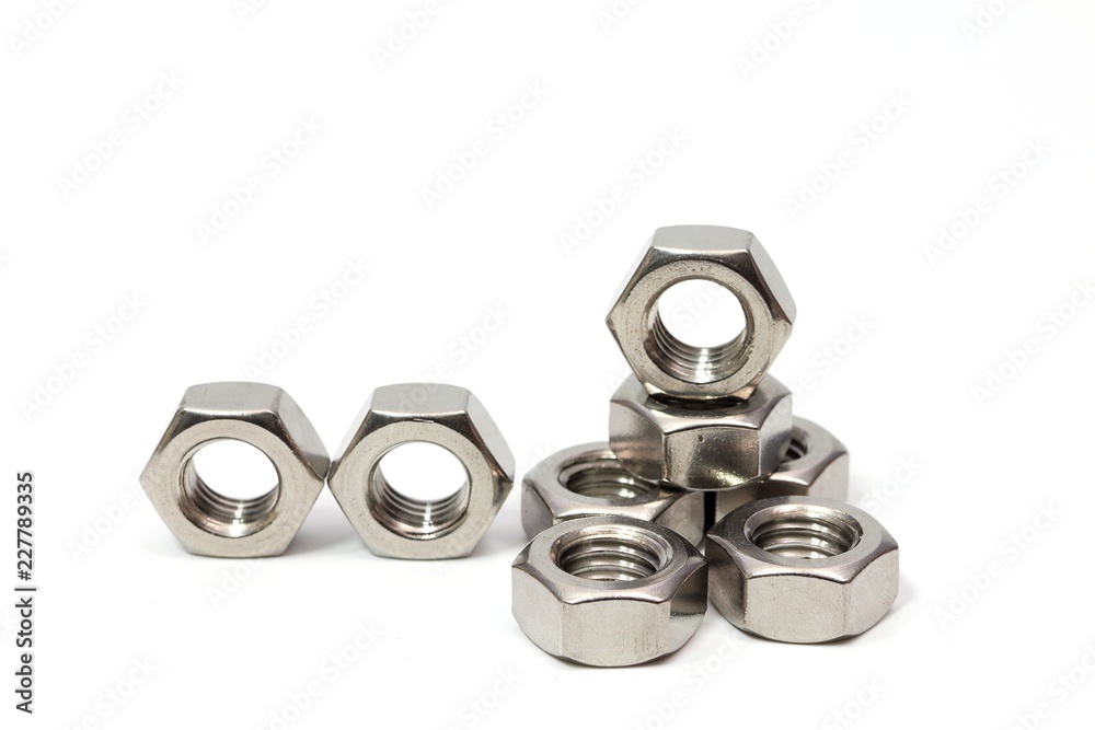 Steel nut for industrial assembly work Steel nut for industrial assembly work