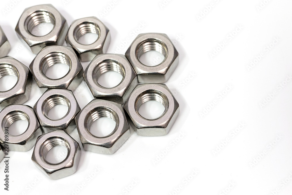 Steel nut for industrial assembly work Steel nut for industrial assembly work