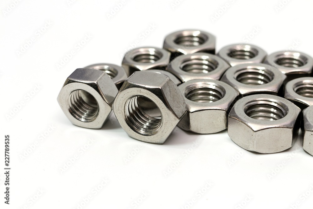 Steel nut for industrial assembly work Steel nut for industrial assembly work
