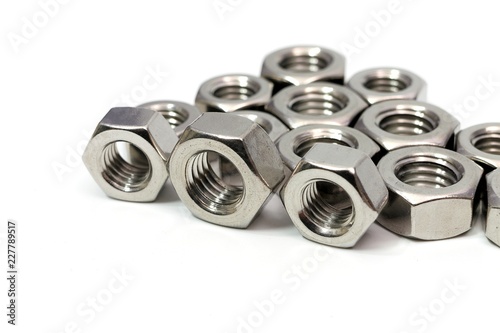 Steel nut for industrial assembly work