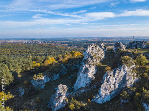 Golden Poland Autumn, mountain Zborow, Poland