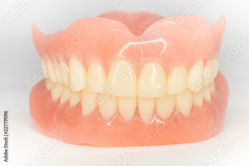 complete denture from front view