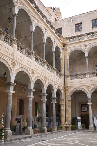 Palermo, Italy - September 07, 2018 : View of Collegio Massimo dei Gesuiti (Regional Library)