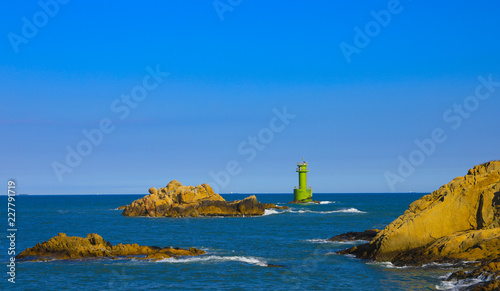 lighthouse nearby Jukseong Church in Busan,South Korea. photo