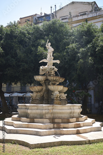 Palermo, Italy - September 08, 2018 : View of Fontana del Garraffo photo