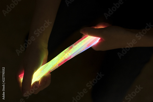 glow sticks with hand