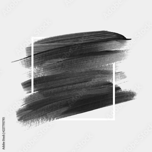 Brush painted acrylic abstract background illustration vector over square frame. Perfect watercolor design for headline, logo and sale banner. 