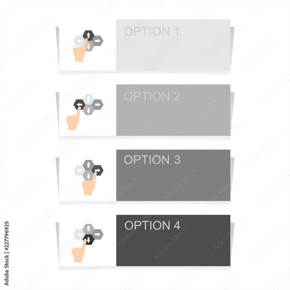 Infographic design elements for business data with four options, parts, steps, levels or processes. Vector graphic Illustration. Infographic design elements for business data with four options, parts, steps, levels or processes. Vector graphic Illustration.