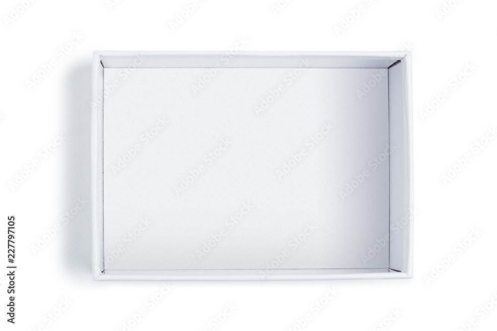 Empty white cardboard isolated on white background Empty white cardboard isolated on white background