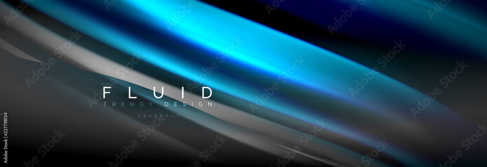Fluid color wave line background. Trendy abstract layout template for business or technology presentation, internet poster or web brochure cover, wallpaper Fluid color wave line background. Trendy abstract layout template for business or technology presentation, internet poster or web brochure cover, wallpaper