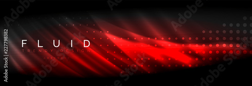 Liquid neon flowing waves, glowing light lines background