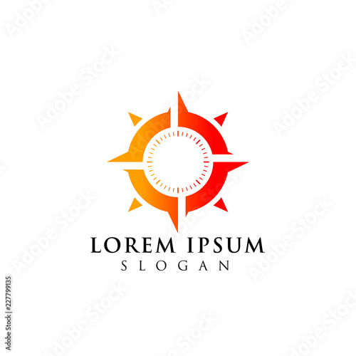compass logo design. navigation icon symbol