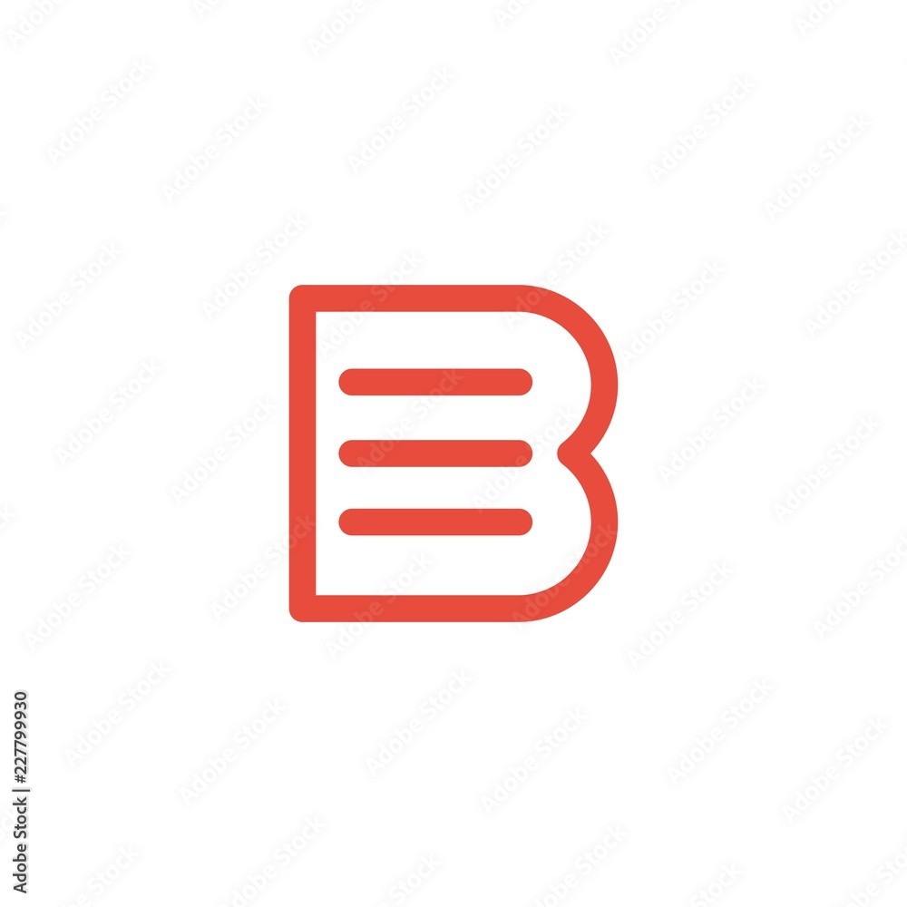 Letter B File Document Creative Abstract Icon Logo Design Template Element Vector Letter B File Document Creative Abstract Icon Logo Design Template Element Vector