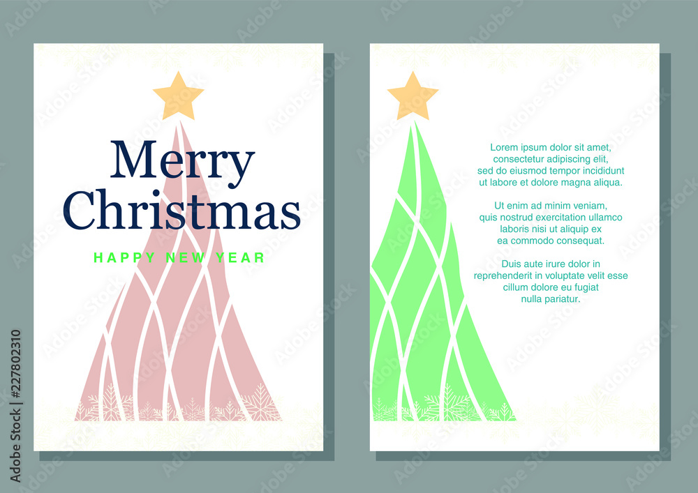 Christmas card vector tree new year Christmas card vector tree new year