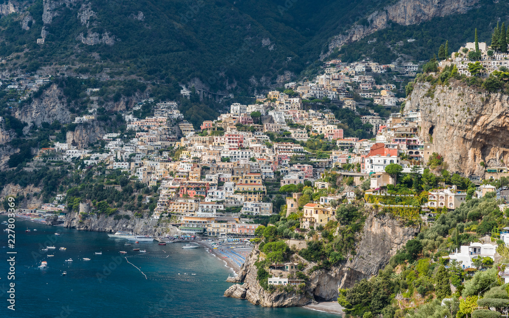 Positano an der Amalfiküste; Italien