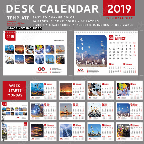 Desk calendar 2019 (CS6)