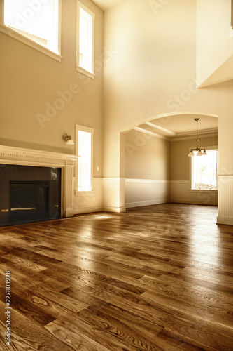 empty room with wooden floor