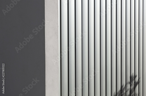 gray backgroung with aluminum strips