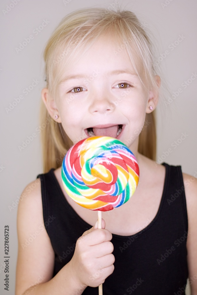 Girl with candy