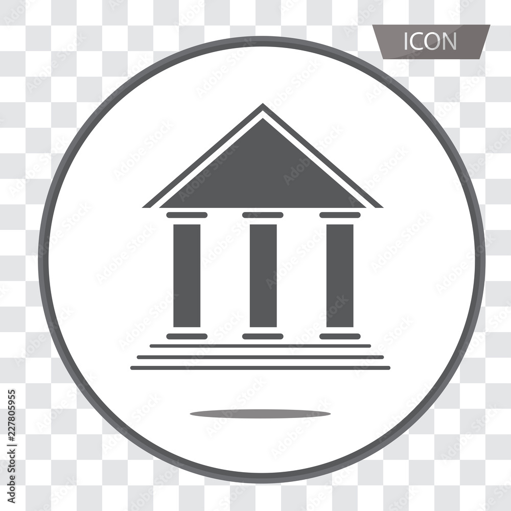 Bank vector icon, building vector icon isolated on transparent background. Bank vector icon, building vector icon isolated on transparent background.