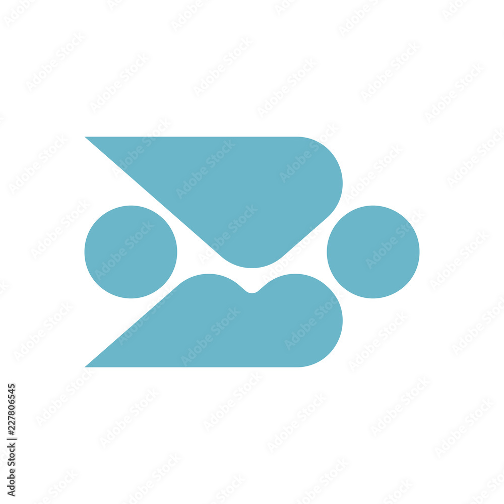 Abstract logo. Not perfect proportions. Vector illustration on white background Abstract logo. Not perfect proportions. Vector illustration on white background