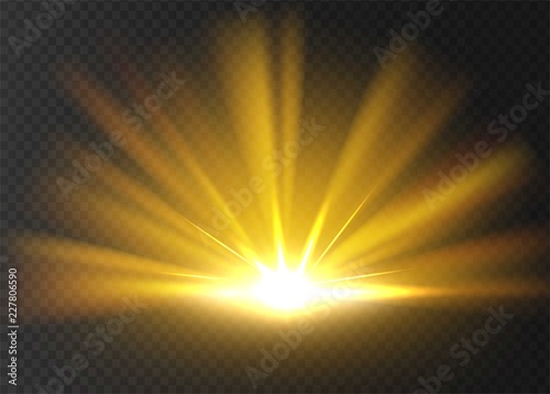 Photo Abstract golden bright light