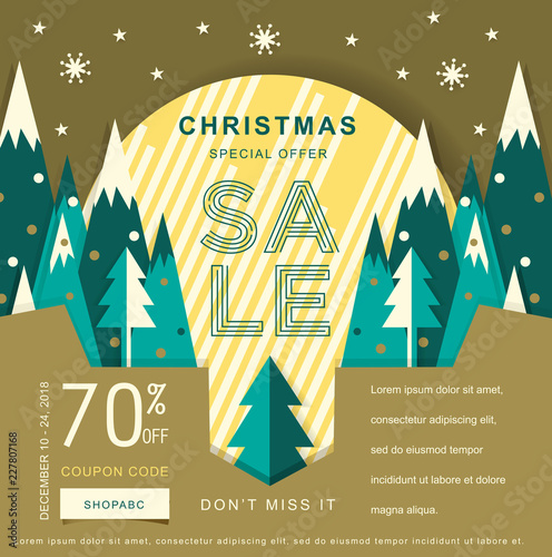 Merry Christmas Sale Vector