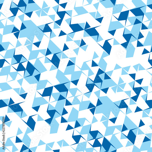 Abstract seamless pattern of corners and triangles. Optical illusion of movement. Bright youth pattern.