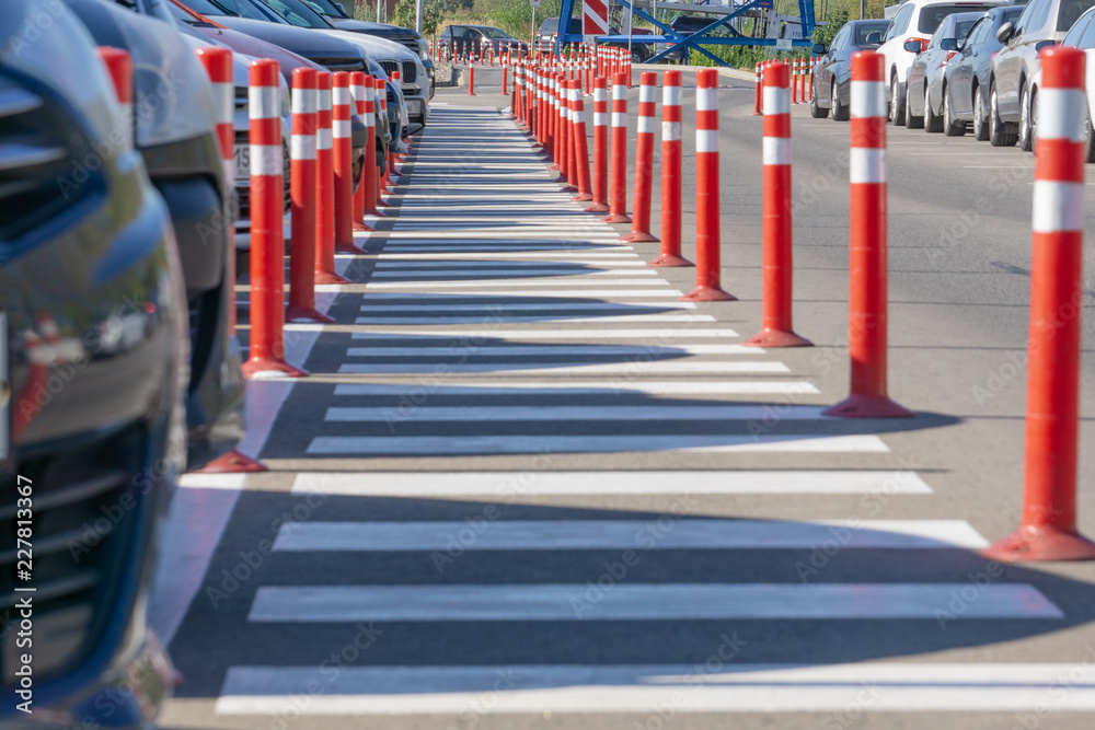 custom made wallpaper toronto digitalLong walking path in the office parking lot