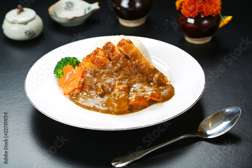 Japanese curry pork chop rice