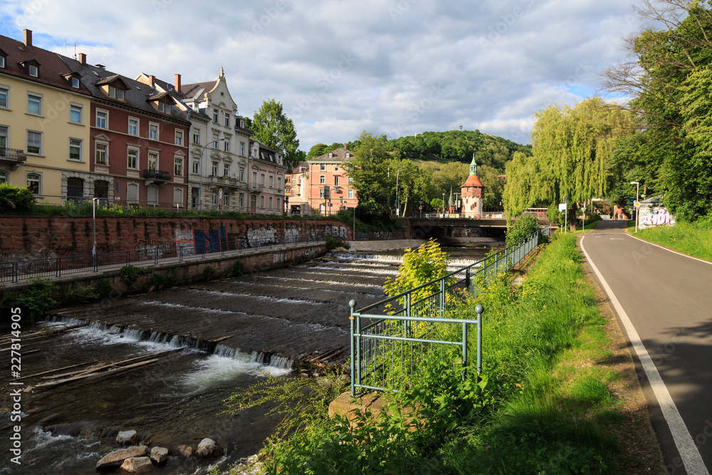 Der Fluss Dreisam in der Innnenstadt von Freiburg Stock Photo Adobe Stock