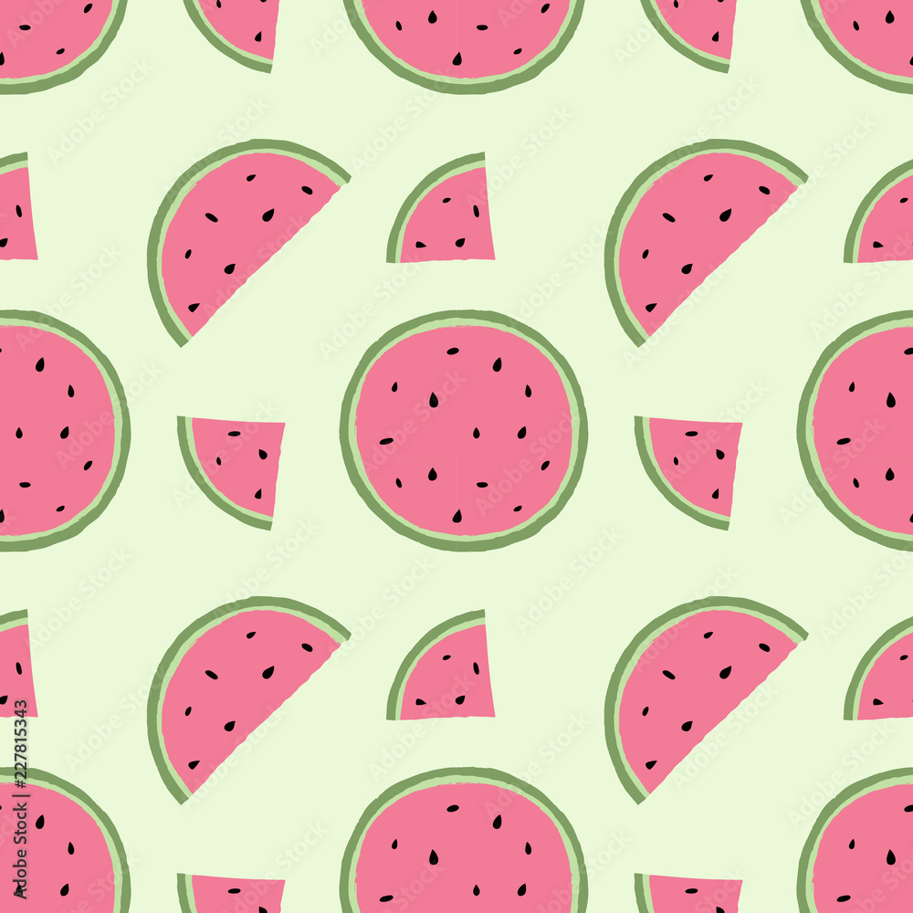 vector pattern of red watermelon slices vector pattern of red watermelon slices