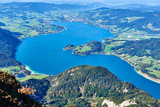 Mondsee lake - view from Schafberg. Upper Austria.