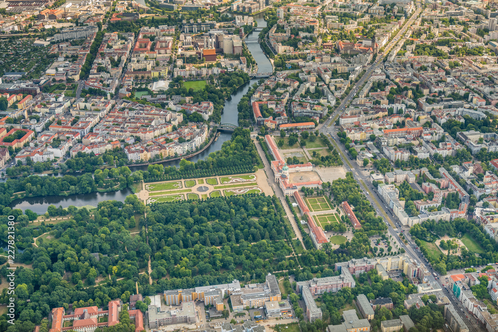 Berlin, Germany, Charlottenburg Palace - aerial view