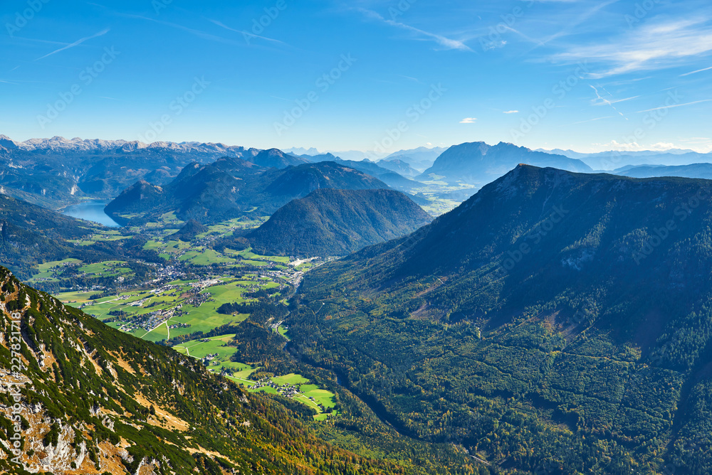 Zinken mountain - view fron Hoher Sarstein. Upper Austria