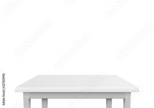 Gray table on a white background. Vector illustration © hobbitfoot