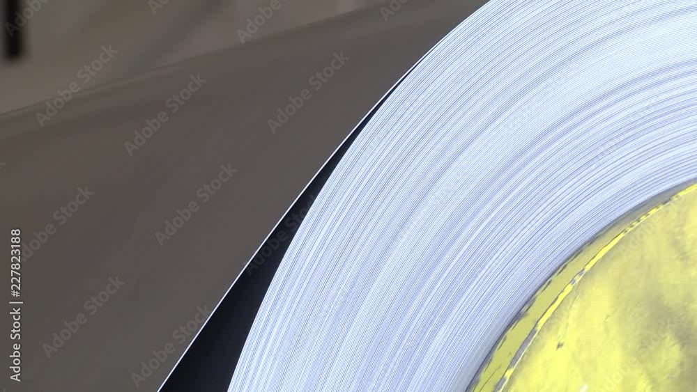 Steel sheets rolled up into rolls. Export Steel. Roll of galvanized