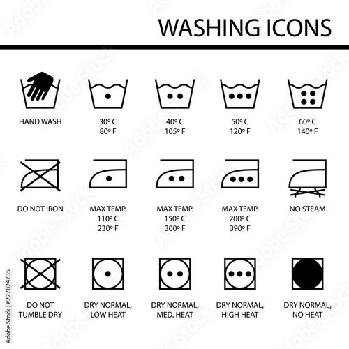 Set of laundry vector icons