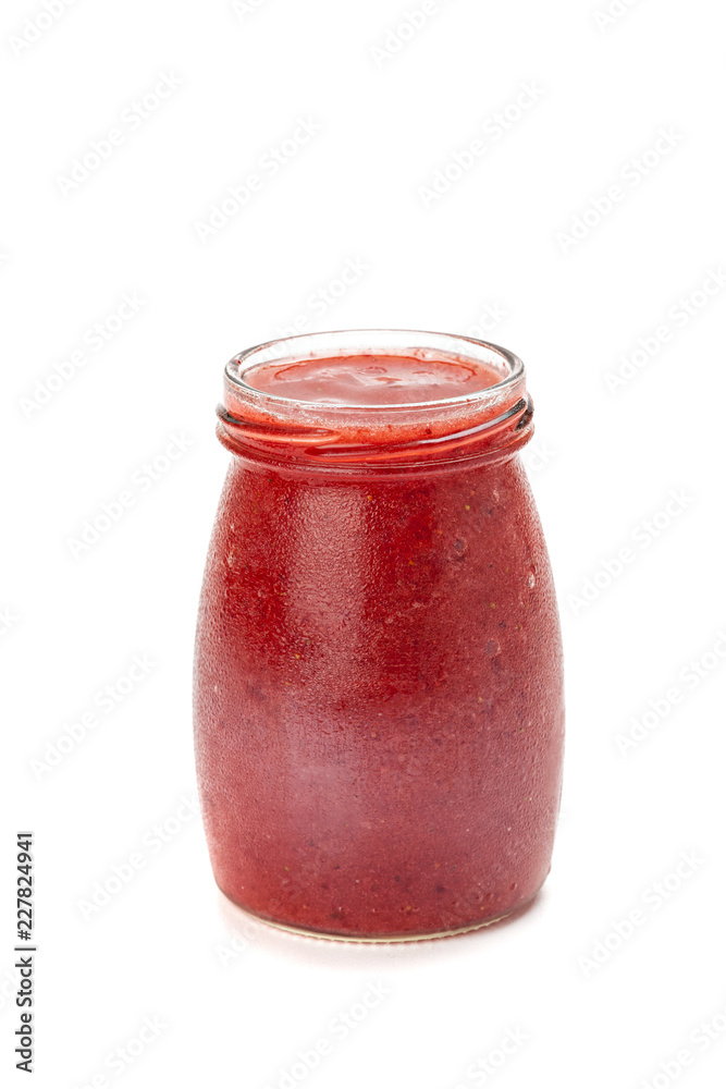 Tomato sauce for pasta in glass jar. Tomato sauce for pasta in glass jar.