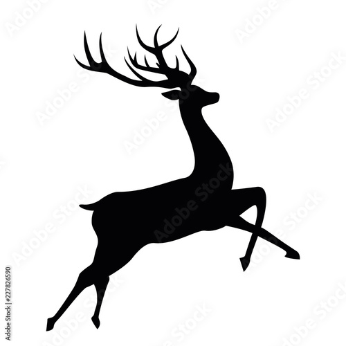Reindeer silhouette vector