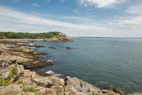 Rocky coastline in Acadia National Park, Maine, USA