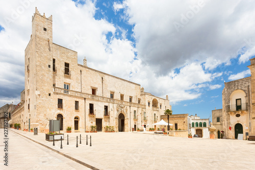 Specchia, Apulia - Marketplace in front of the historic city hall