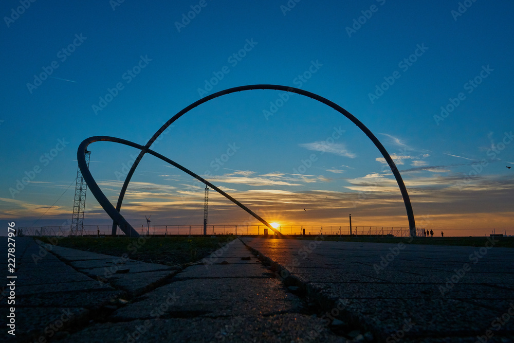 Horizontobservatorium Halde Hohewardt Recklinghausen/Herten im Sonnenuntergang