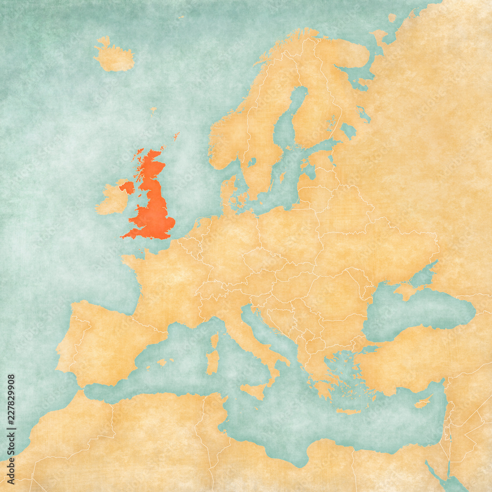 Map of Europe - United Kingdom