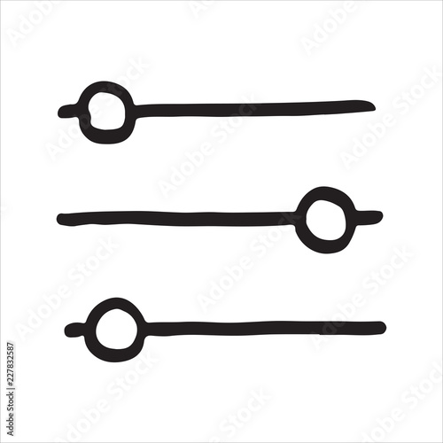 Get settings done with equalizer doodle icon