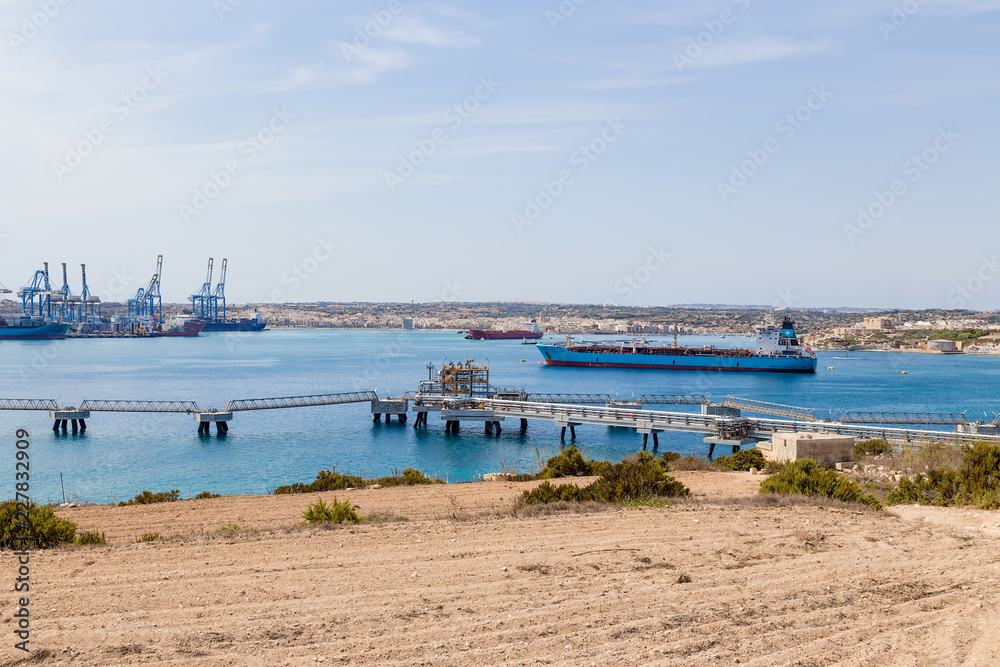 Marsaxlokk, Malta. Ships in port