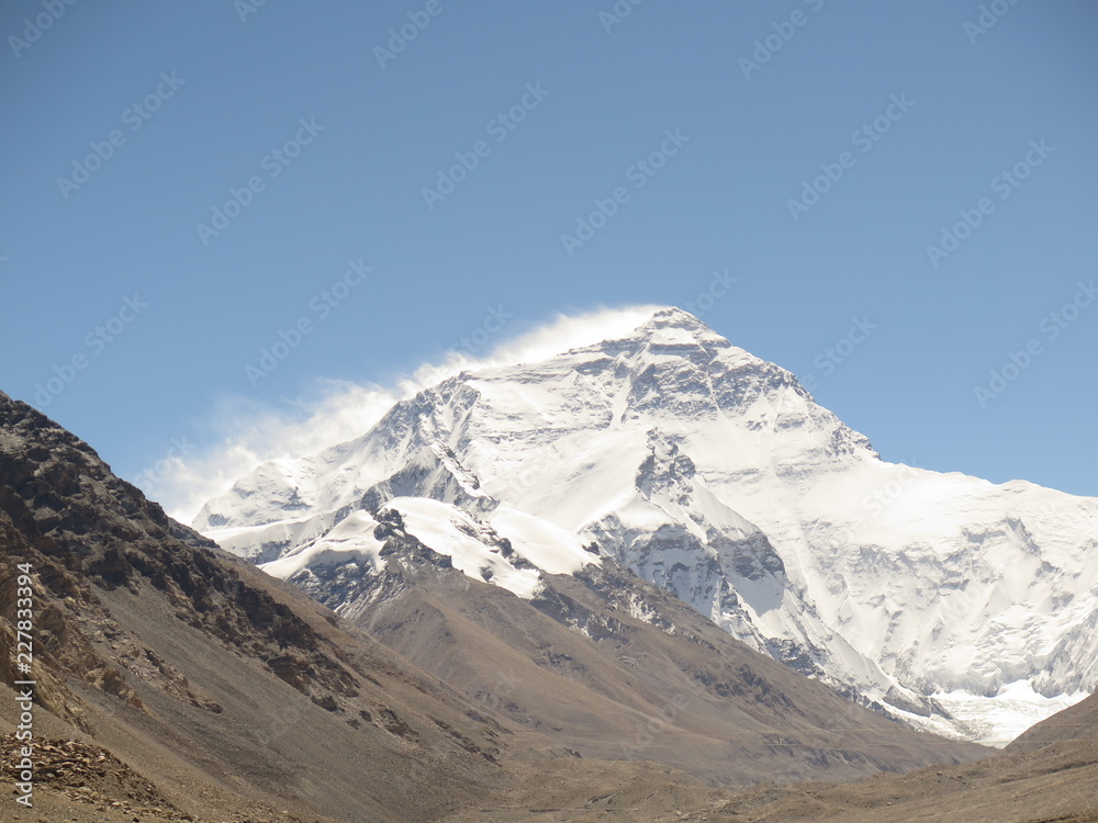 mountain Everest north face Himalaya