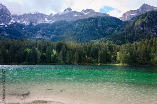 Blick auf den Tovelsee Naturpark Impressionen Italien Lago di Tovel